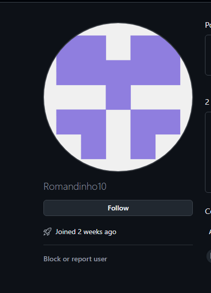 Romandinho10 account profile showing 'Joined 2 weeks ago'